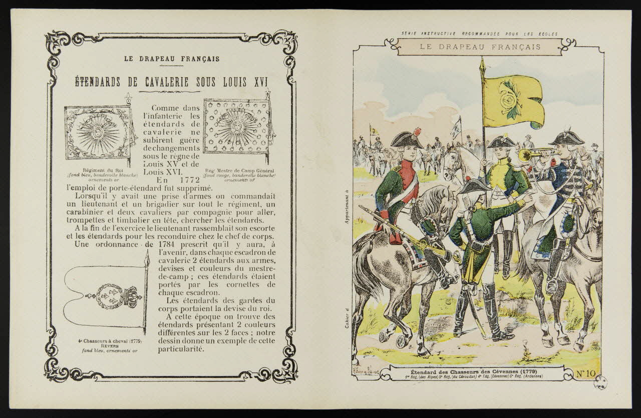 estampe LE DRAPEAU FRANCAIS  Etendard des Chasseurs des Cévennes (1779) 1963.144.88 Photo
