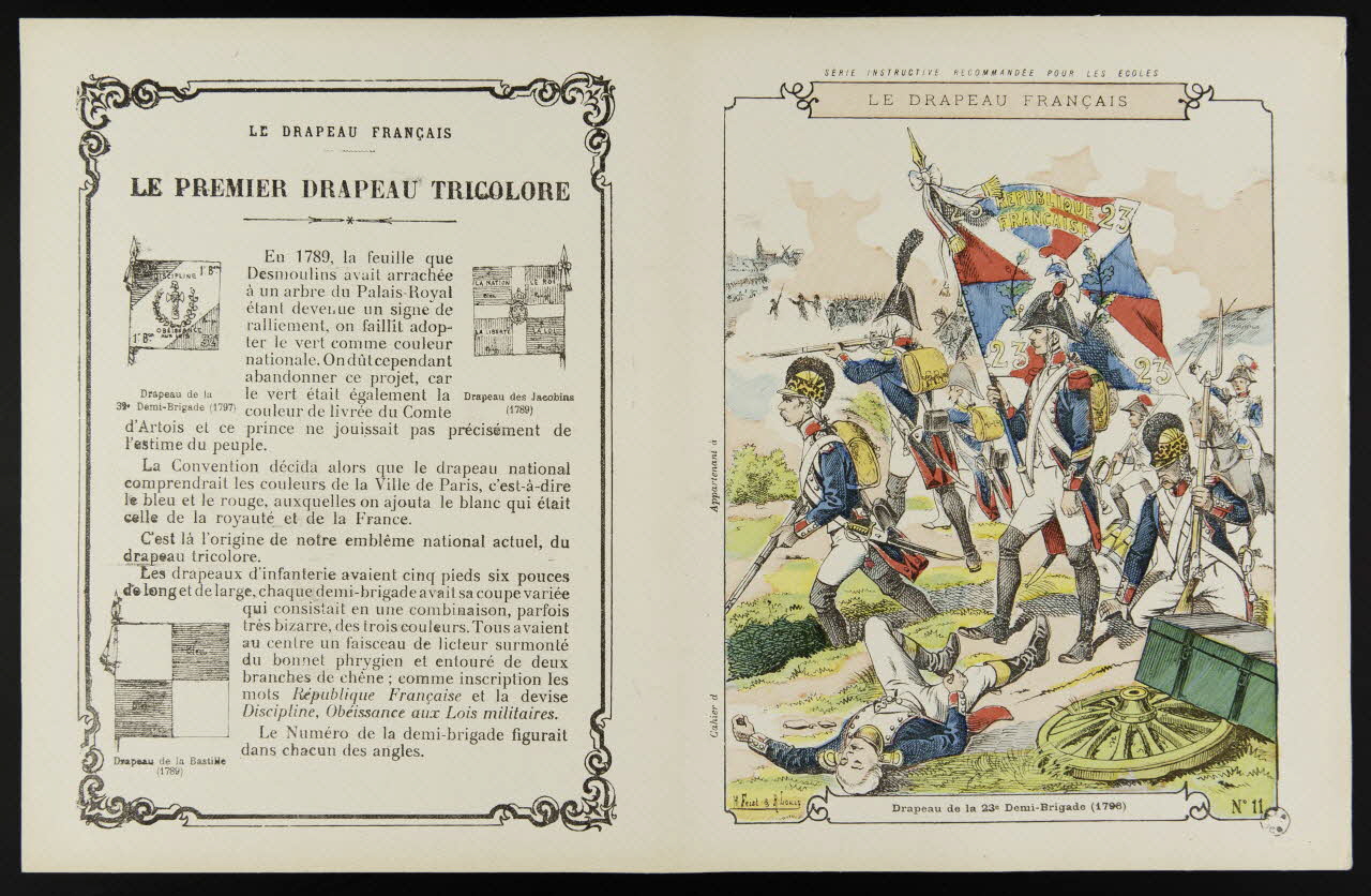 estampe LE DRAPEAU FRANCAIS  Drapeau de la 23e Demi-Brigade (1796) 1963.144.89 Photo