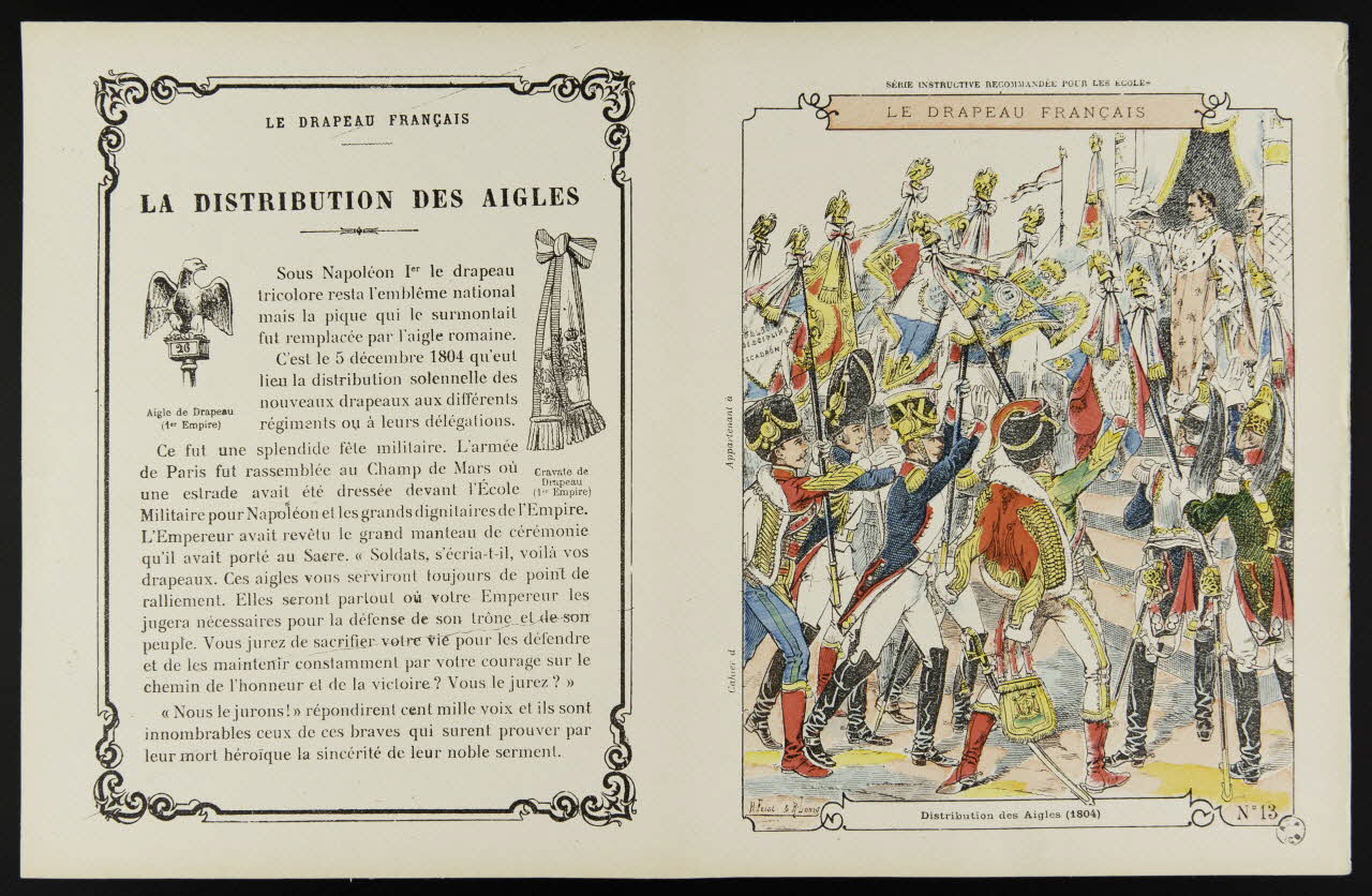 estampe LE DRAPEAU FRANCAIS  Distribution des Aigles (1804) 1963.144.91 Photo