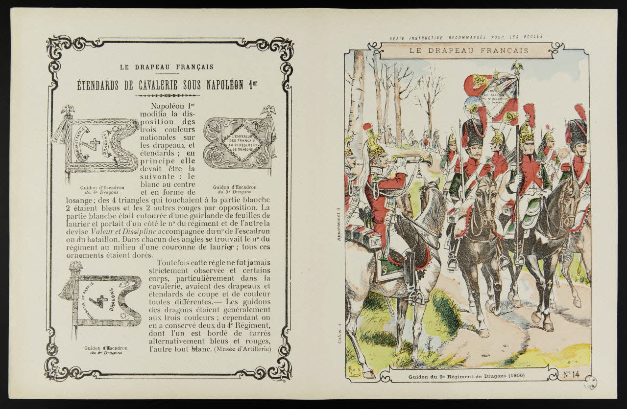 estampe LE DRAPEAU FRANCAIS  Guidon du 9e Régiment de Dragons (1809) 1963.144.92 Photo