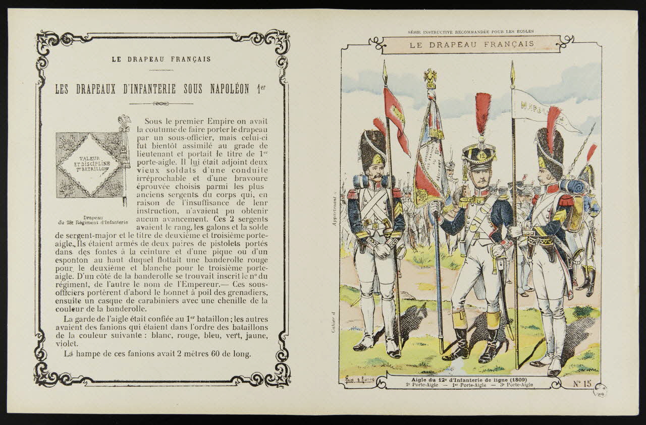 estampe LE DRAPEAU FRANCAIS  Aigle du 12e d'Infanterie, de ligne (1809) 1963.144.93 Photo
