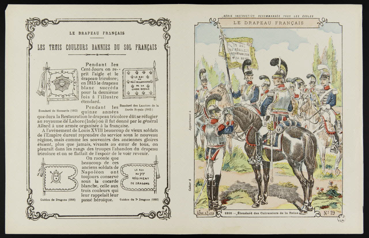 estampe LE DRAPEAU FRANCAIS  1816 - Etendard des cuirassiers de la Reine 1963.144.97 Photo