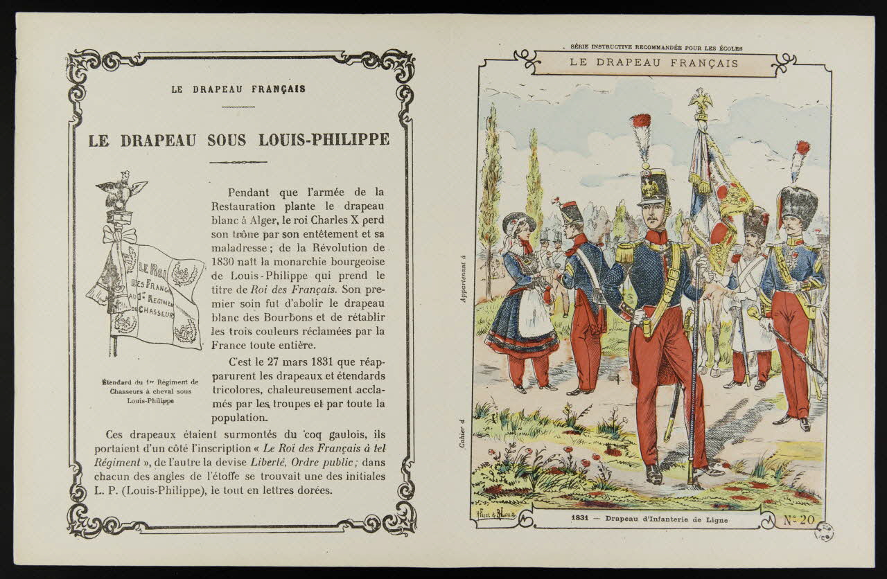 estampe LE DRAPEAU FRANCAIS  1831 - Drapeau d'Infanterie de Ligne 1963.144.98 Photo