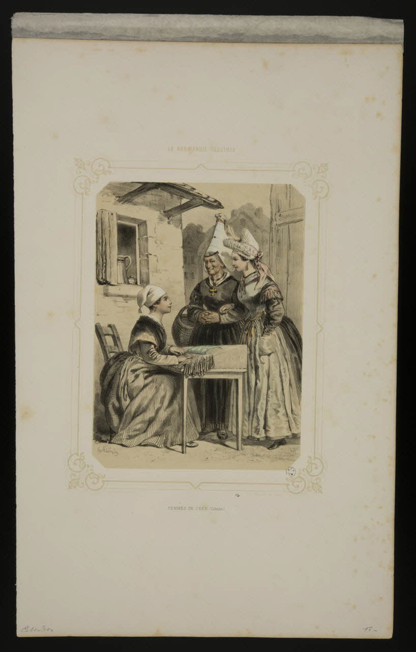 estampe LA NORMANDIE ILLUSTREE  FEMMES DE CAEN (Calvados) 1963.157.11 Photo