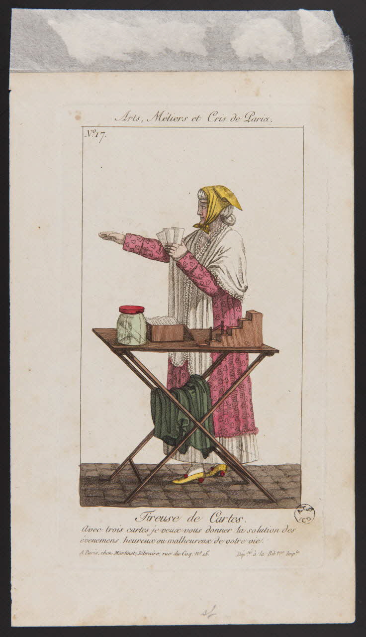 estampe Tireuse de Cartes. 1802-1870 1963.21.10 Photo