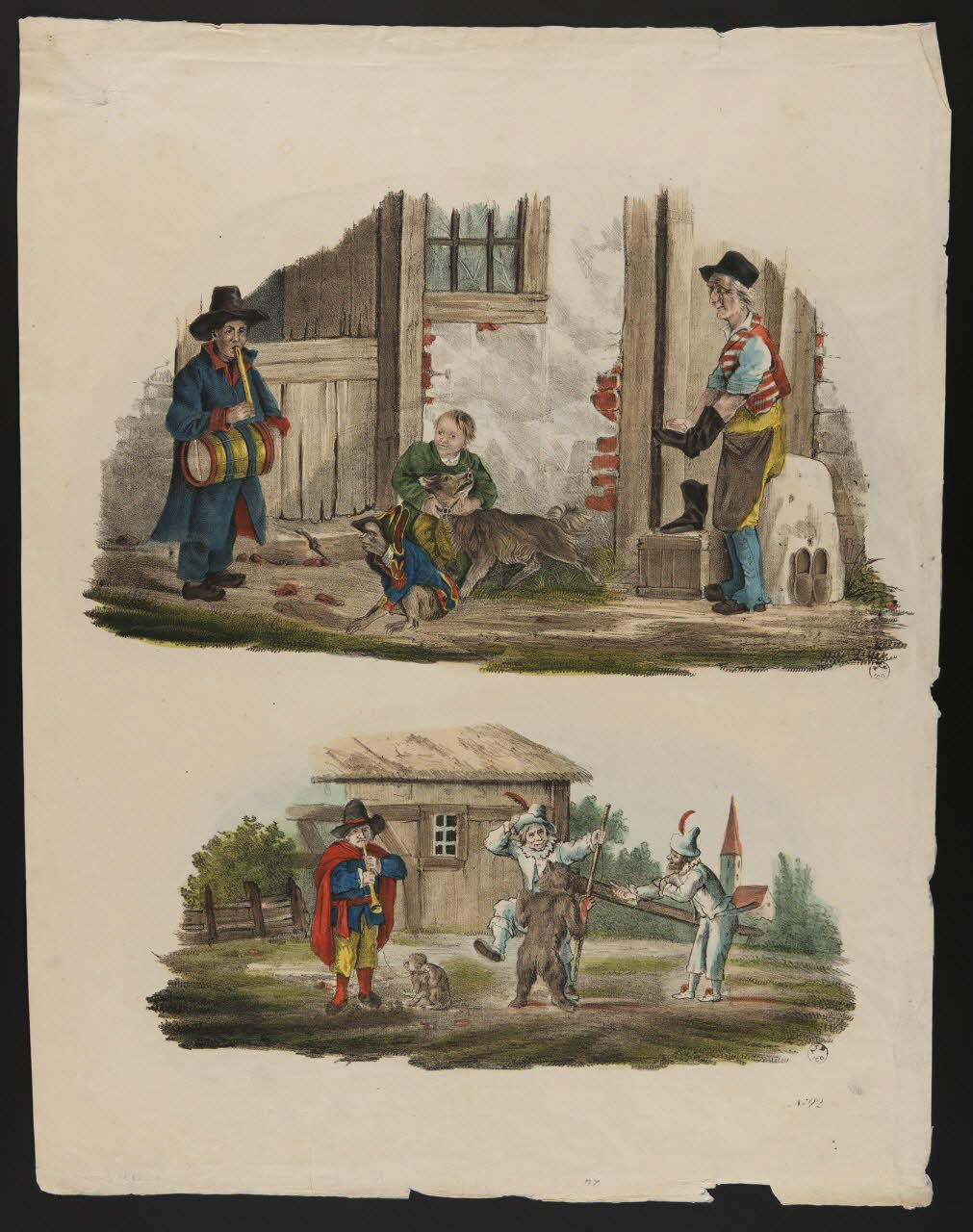 estampe Dresseurs et artistes de rue au travail 1963.21.12 Photo