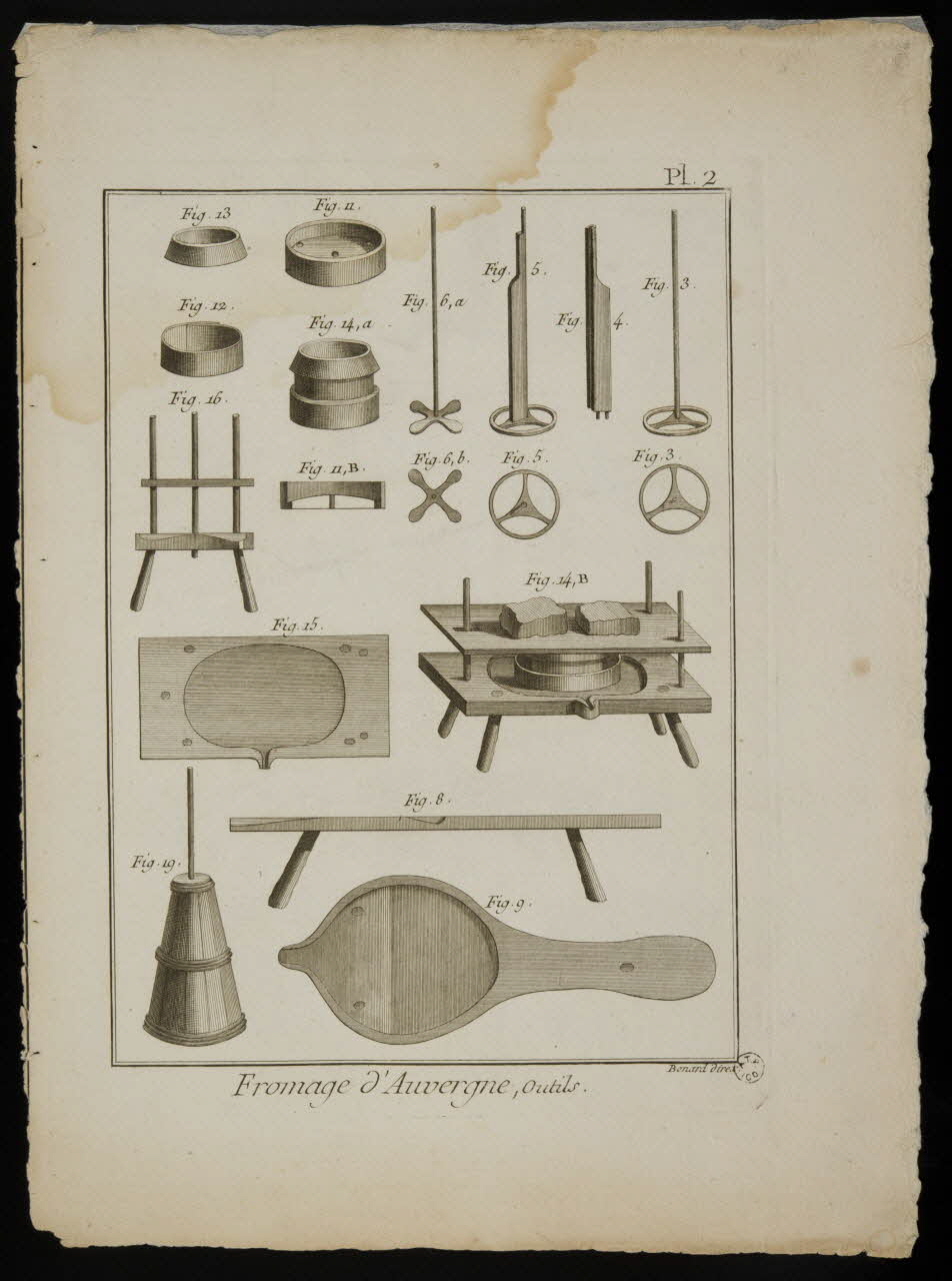 estampe Fromage d'Auvergne, Outils. 1963.26.4 Photo