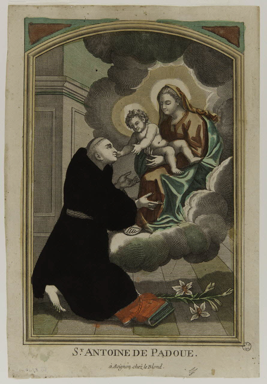 imagerie ancienne ST. ANTOINE DE PADOUE. 1963.27.10 Photo