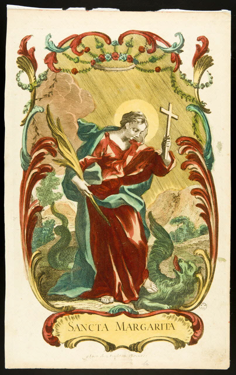 Daudet Jean Louis imagerie ancienne SANCTA MARGARITA Lyon 1723-1760 1963.27.11 Photo