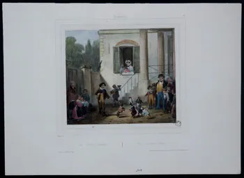 Charles C. Motte estampe Les Chiens savants The Learned doys [sic] Paris 1831 1963.27.32  Photo