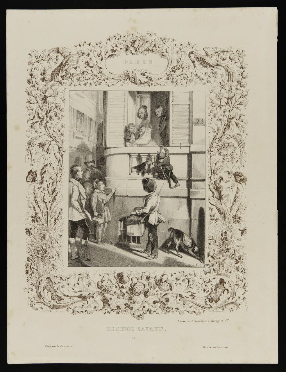 estampe PARIS  LE SINGE SAVANT. 1963.27.35 Photo