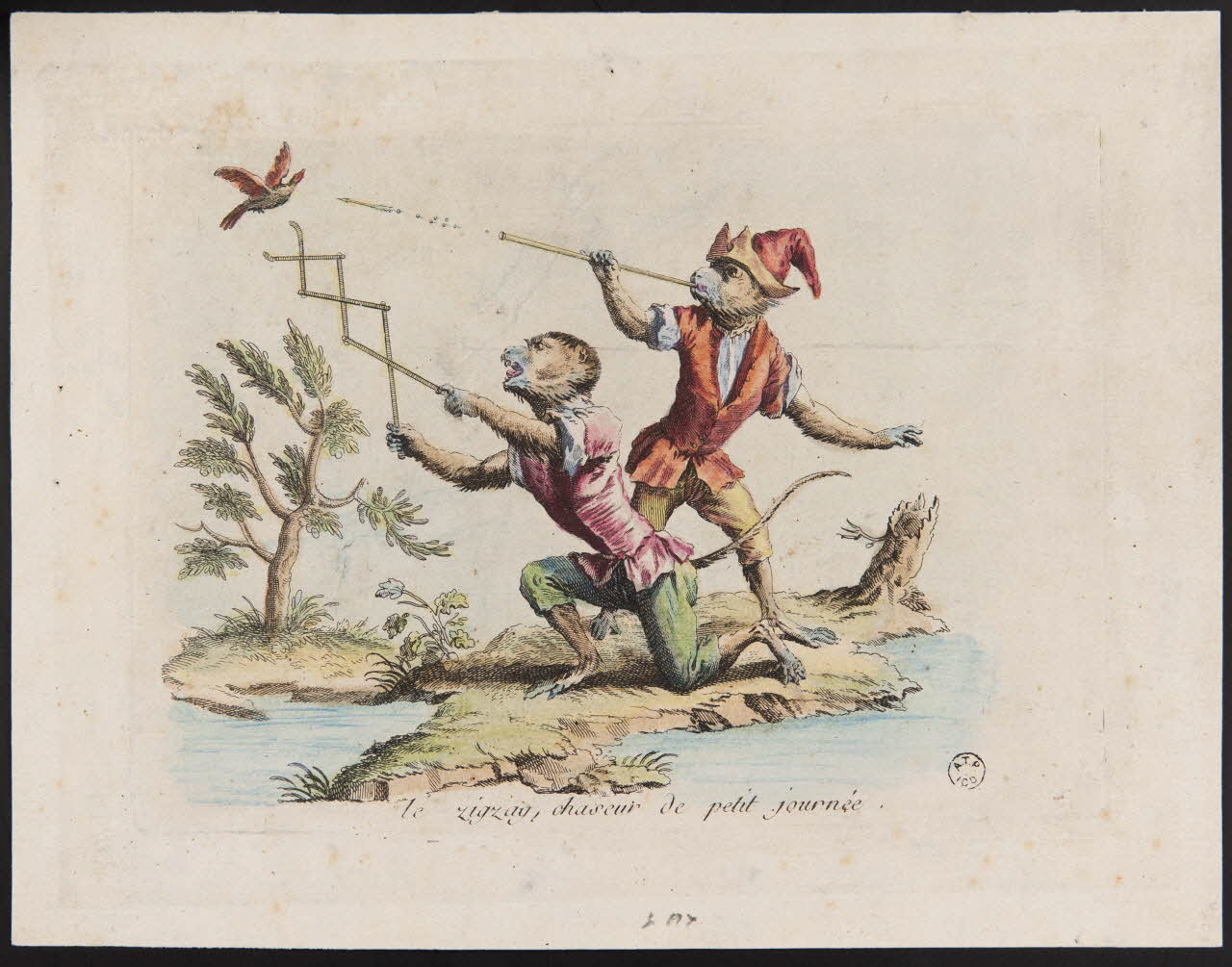 estampe le zigzag, chaseur de petit journée. 1963.27.40 Photo