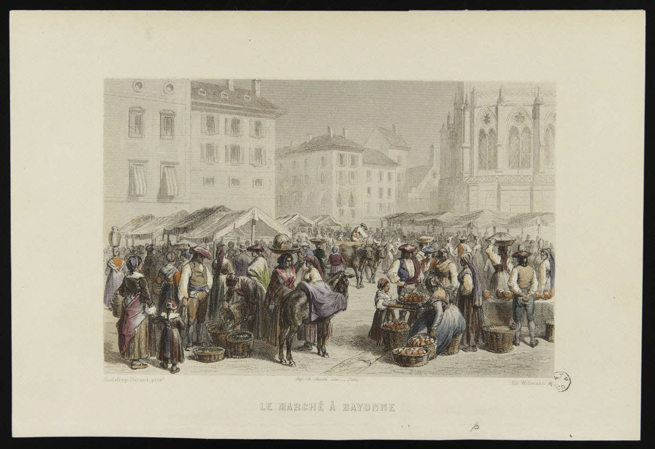 estampe LE MARCHE A BAYONNE 1963.27.55 Photo