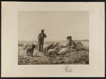 estampe Berger et ses moutons 1963.36.1 Photo