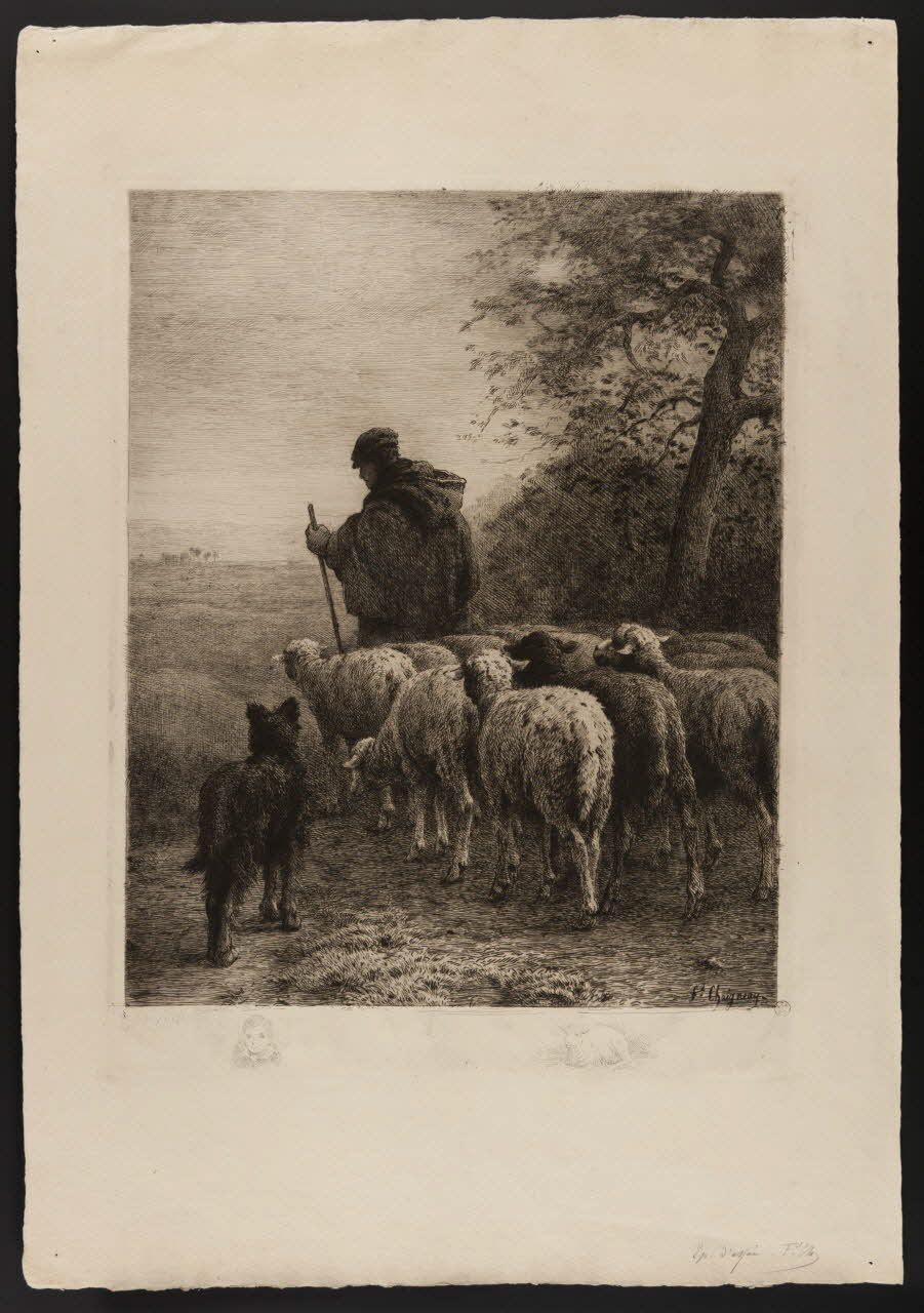 estampe Berger et ses moutons 1963.36.2 Photo