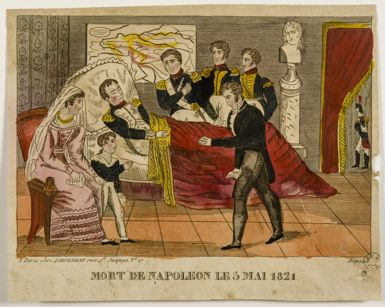 estampe MORT DE NAPOLEON LE 5 MAI 1821 1963.5.38 Photo