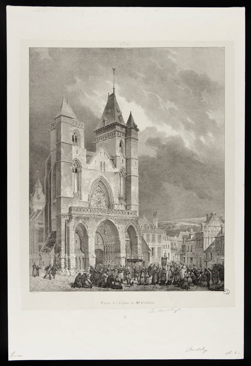 estampe Façade de l'Eglise de Ste Clothilde 1963.5.65 Photo