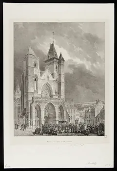 estampe Façade de l'Eglise de Ste Clothilde 1963.5.65 Photo