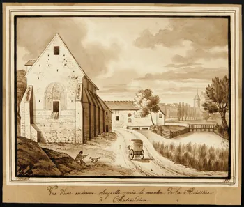 Chenard dessin Vue d'une ancienne chapelle près le moulin de la Boissière  à Châteaudun 1824 1963.56.35  Photo