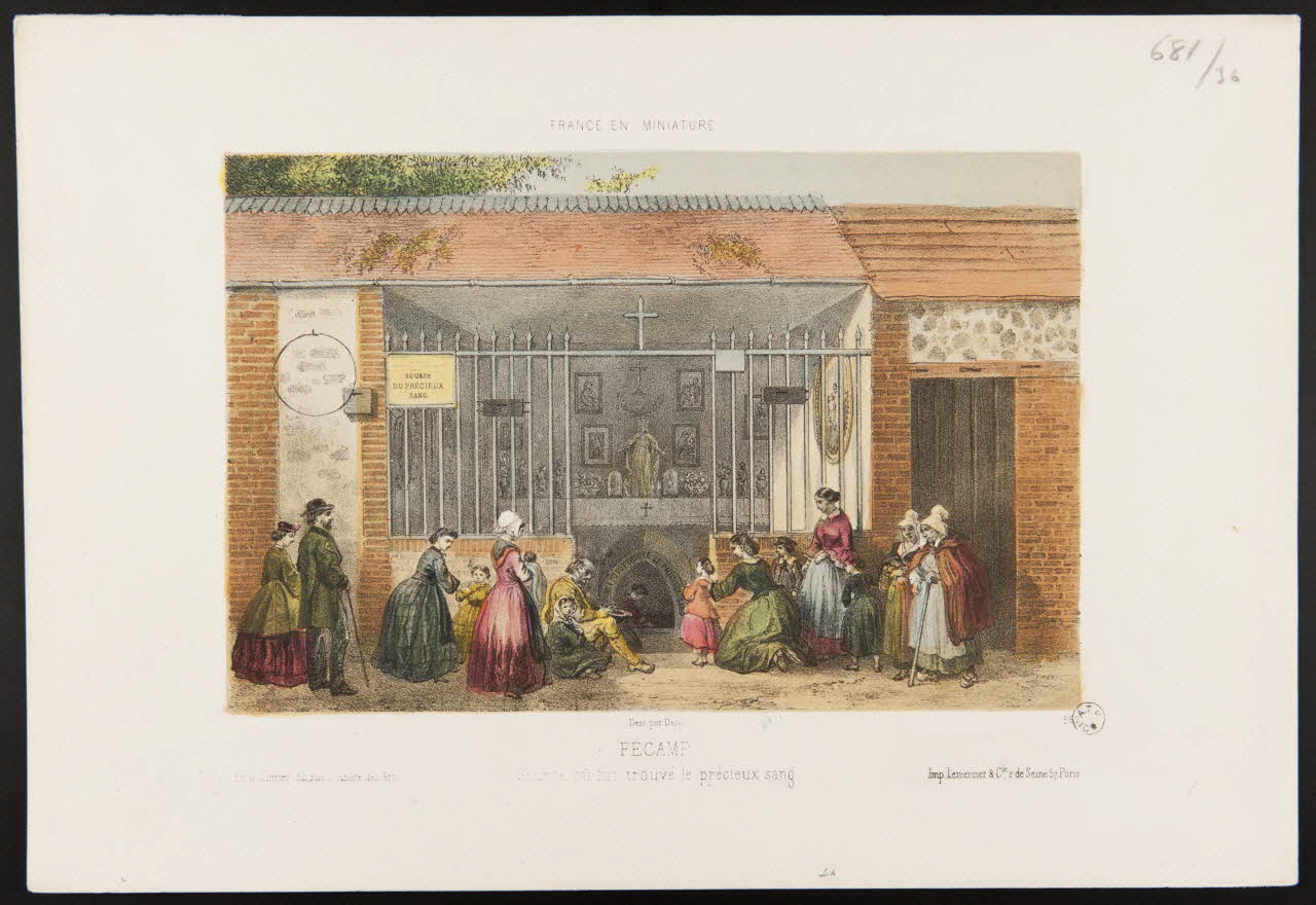 estampe FECAMP  Source où fut trouvé le précieux sang 1963.56.45 Photo