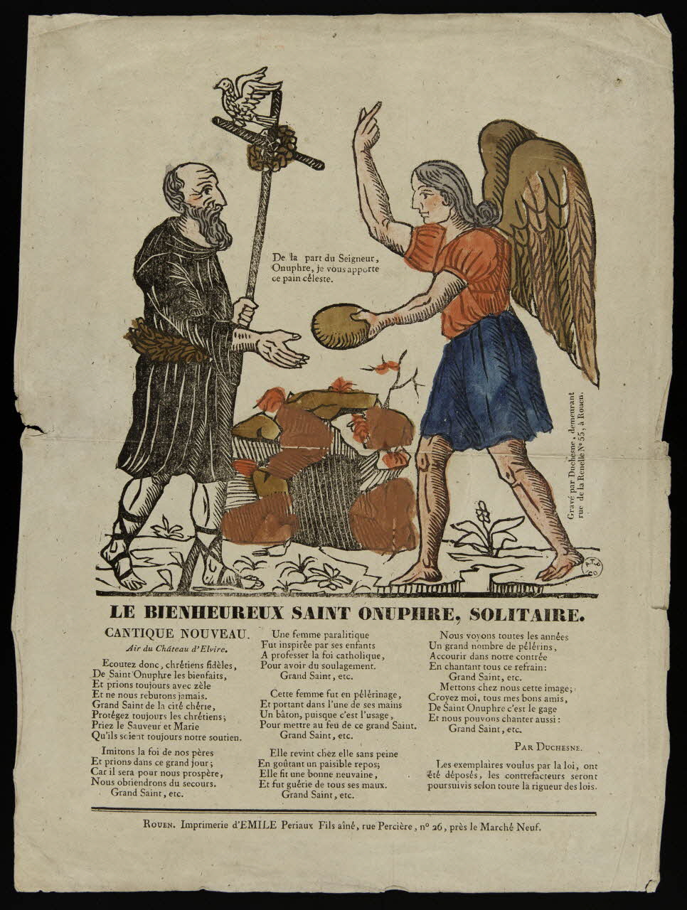 Duchesne ; Emile Périaux imagerie ancienne LE BIENHEUREUX SAINT ONUPHRE, SOLITAIRE. Rouen 1824-1860 1963.64.6 Photo
