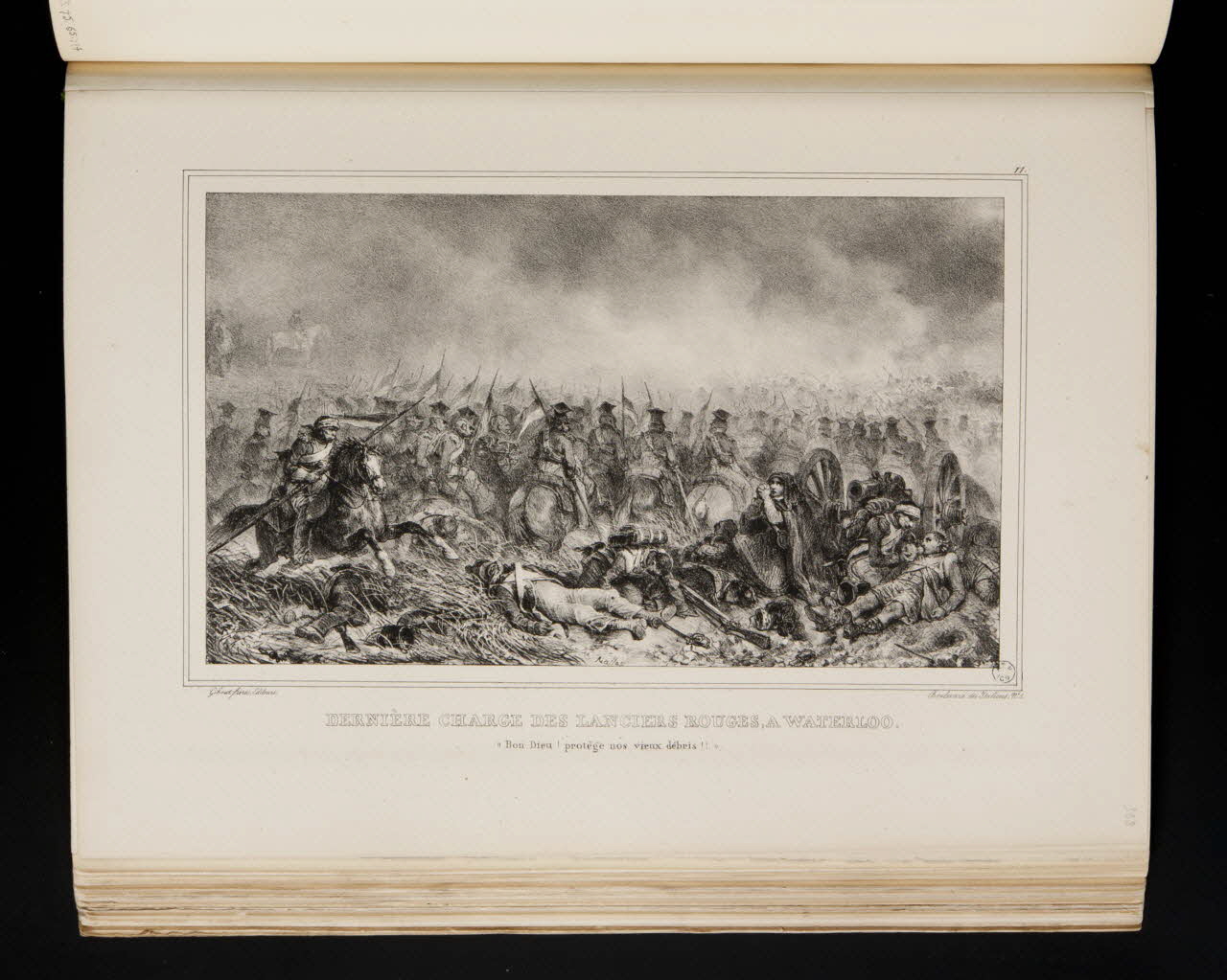 album DERNIERE CHARGE DES LANCIERS ROUGES, A WATERLOO.  "Bon Dieu ! protège nos vieux débris !!" 1963.75.65.115 Photo