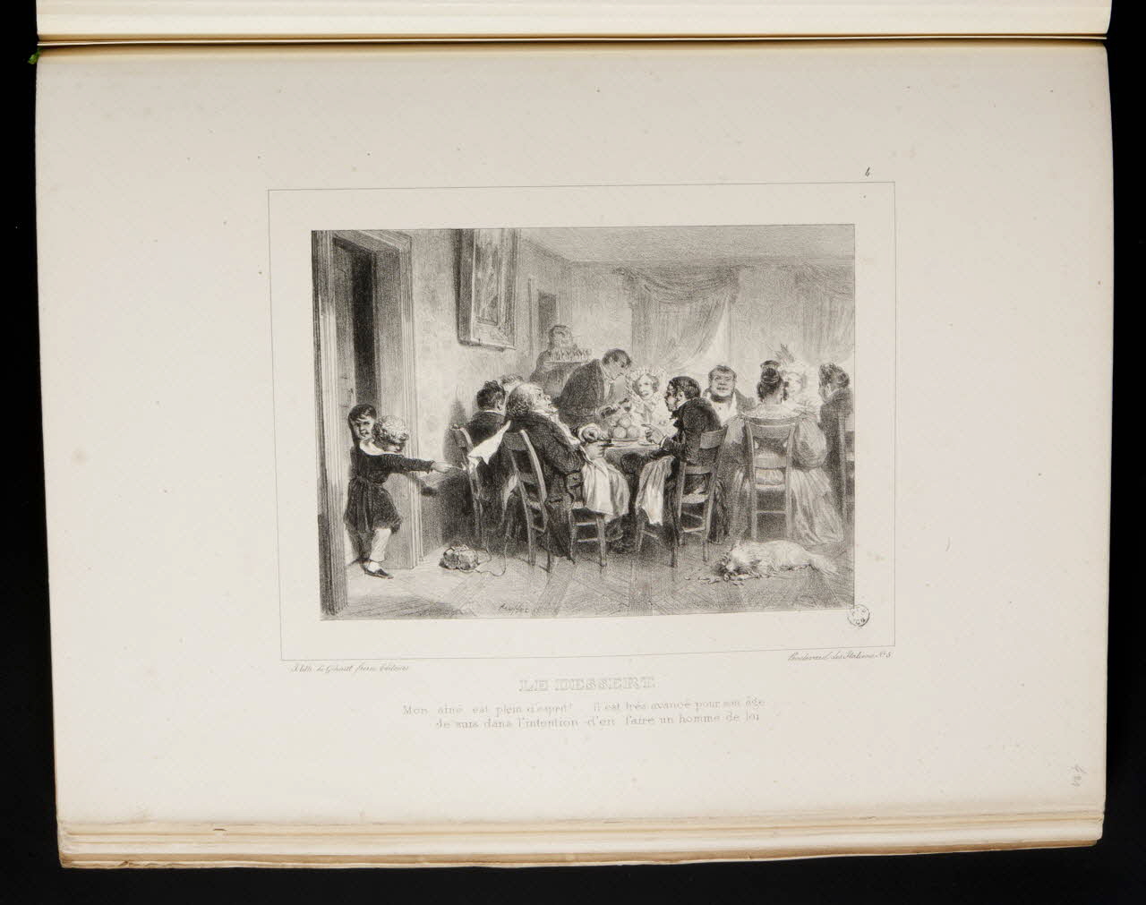 album LE DESSERT.  Mon aîné est plein d'esprit ! ..... il est très-avancé pour son âge .....  Je suis dans l'intention d'en faire un homme de loi. 1963.75.65.150 Photo