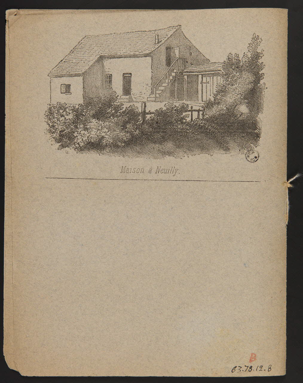 estampe Maison à Neuilly. 1963.78.12.8 Photo
