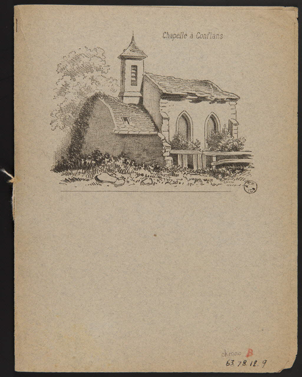 estampe Chapelle à Conflans 1963.78.12.9 Photo