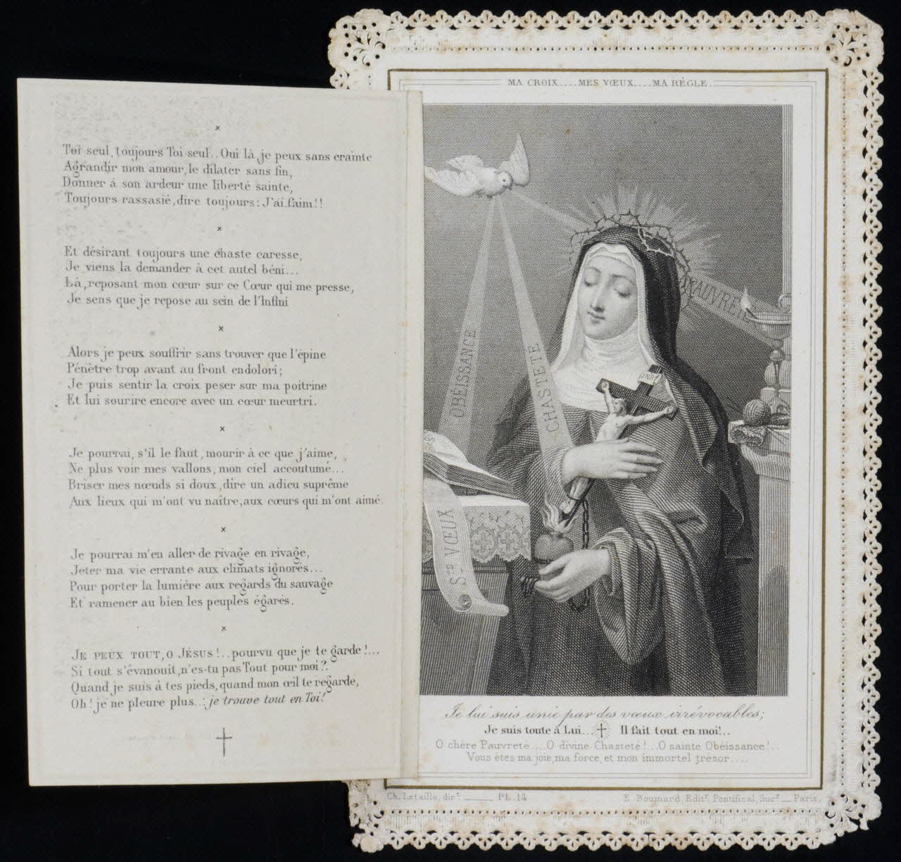 estampe PRES DE L'AUTEL  ou le Secret de la Vocation 1963.78.7 Photo