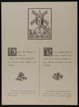 estampe SOCIETE DES AMIS DES VIEUX MOULINS 1964.12.113 Photo