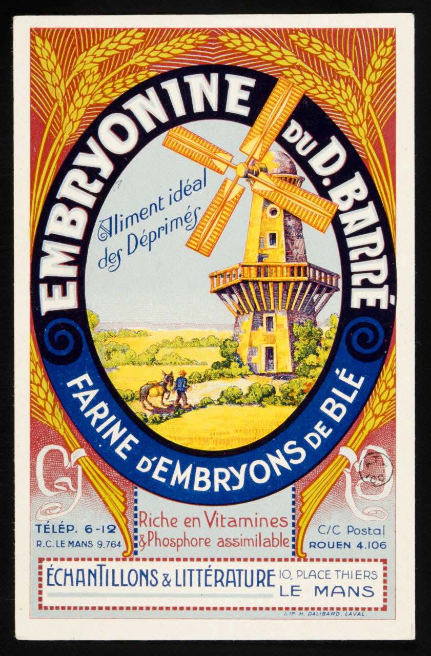 estampe EMBRYONINE DU D. BARRE  FARINE D'EMBRYONS DE BLE 1964.12.130 Photo