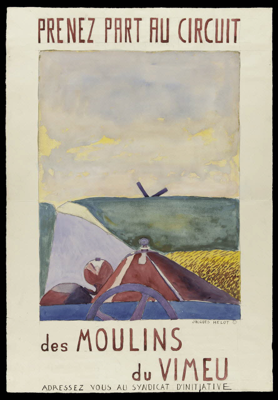 dessin PRENEZ PART AU CIRCUIT  des MOULINS  du VIMEU 1964.12.22  Photo