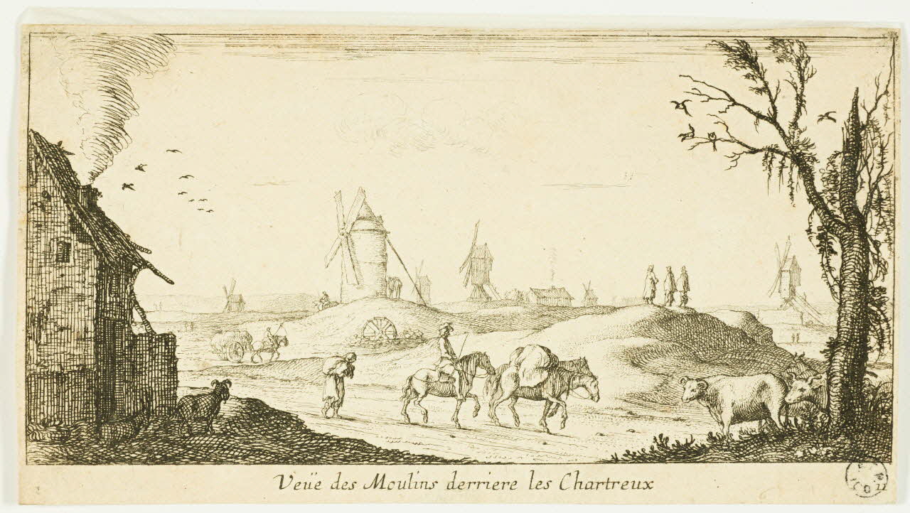 estampe Vue des Moulins derrière les Chartreux 1964.12.39 Photo