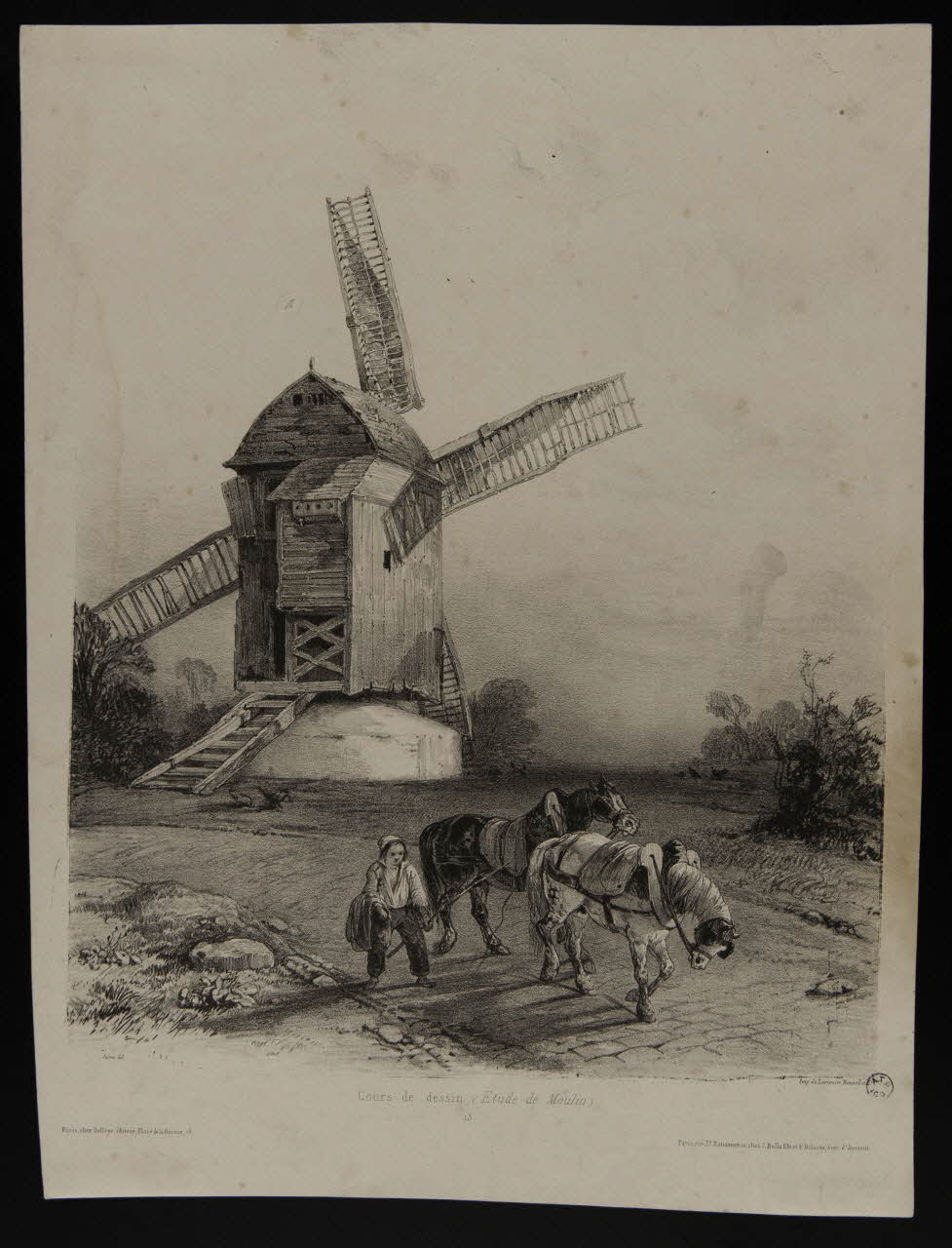 estampe Cours de dessin (Etude de Moulin.) 1964.12.42 Photo