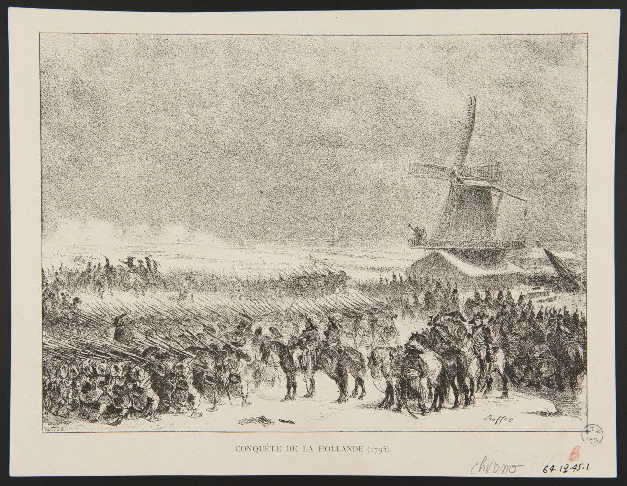 Auguste Raffet estampe CONQUETE DE LA HOLLANDE (1795). France 1824-1860 1964.12.45.1 Photo