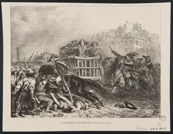 Auguste Raffet estampe LA DERNIERE CHARRETTE (9 THERMIDOR 1794). France 1824-1860 1964.12.45.2  Photo