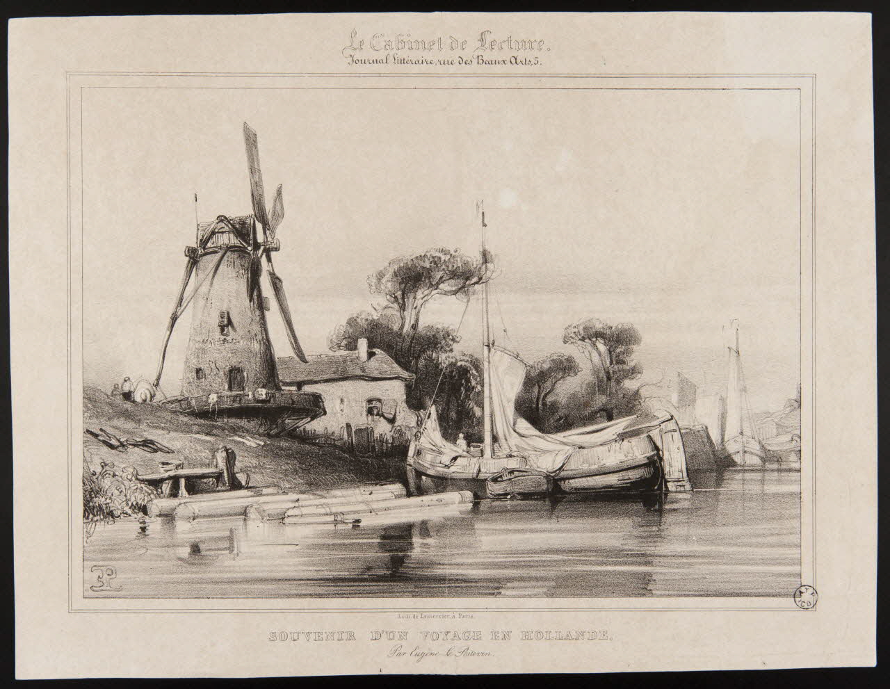 estampe SOUVENIR D'UN VOYAGE EN HOLLANDE. 1964.12.56 Photo