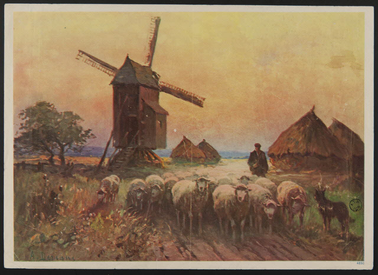 estampe Berger devant un moulin 1964.12.84 Photo