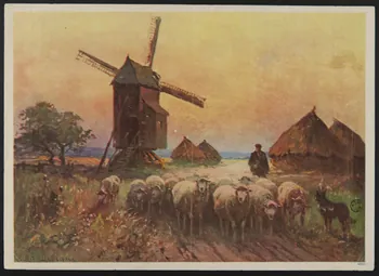 estampe Berger devant un moulin 1964.12.84 Photo