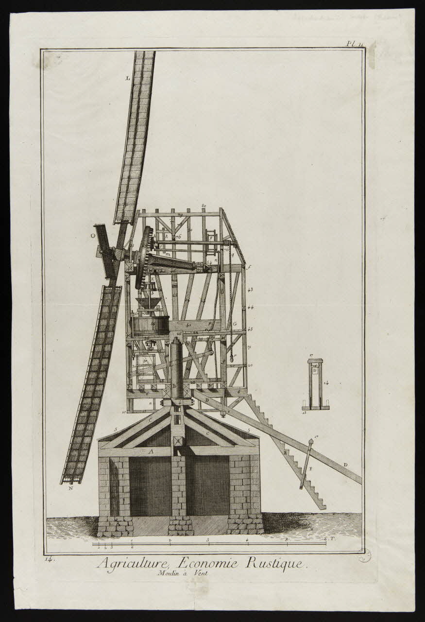 estampe Agriculture, Economie Rustique.  Moulin à Vent. 1964.12.98 Photo