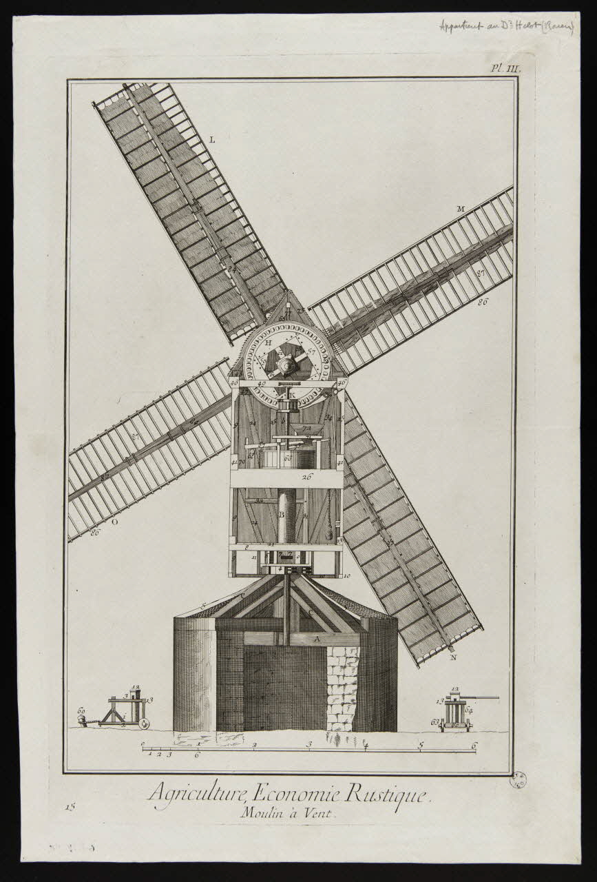estampe Agriculture, Economie Rustique.  Moulin à Vent. 1964.12.99 Photo