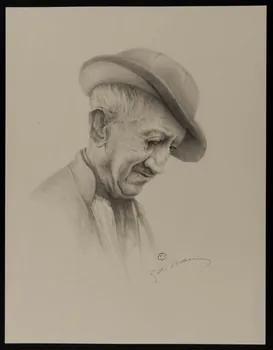 Gaston Dolbeau dessin Portrait d'un vendéen 1964 1964.120.2 Photo