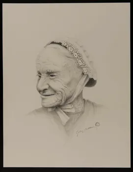 Gaston Dolbeau dessin Portrait d'une femme vendéenne 1964 1964.120.3 Photo