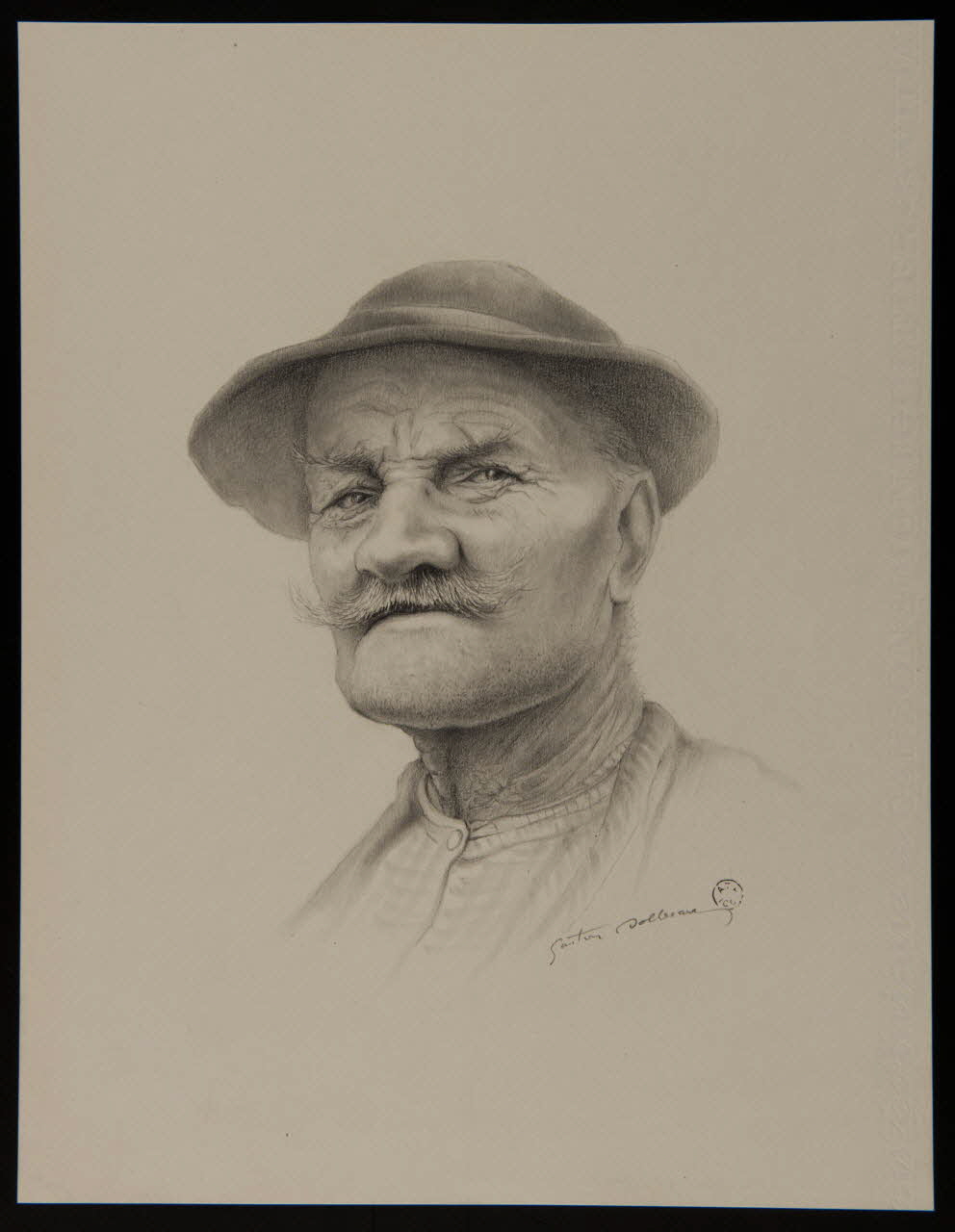 Gaston Dolbeau dessin Portrait d'un vendéen 1964 1964.120.4 Photo