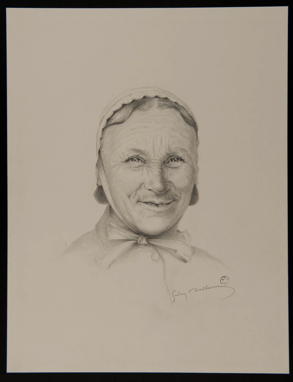 Gaston Dolbeau dessin Portrait d'une vendéenne 1964 1964.120.6 Photo