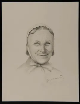 Gaston Dolbeau dessin Portrait d'une vendéenne 1964 1964.120.6  Photo