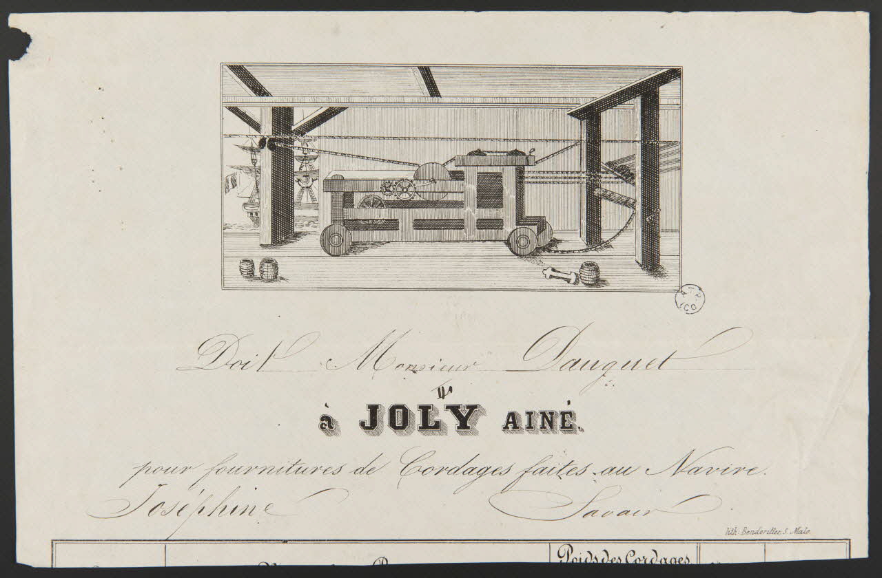 estampe fournitures de Cordages 1964.122.13 Photo