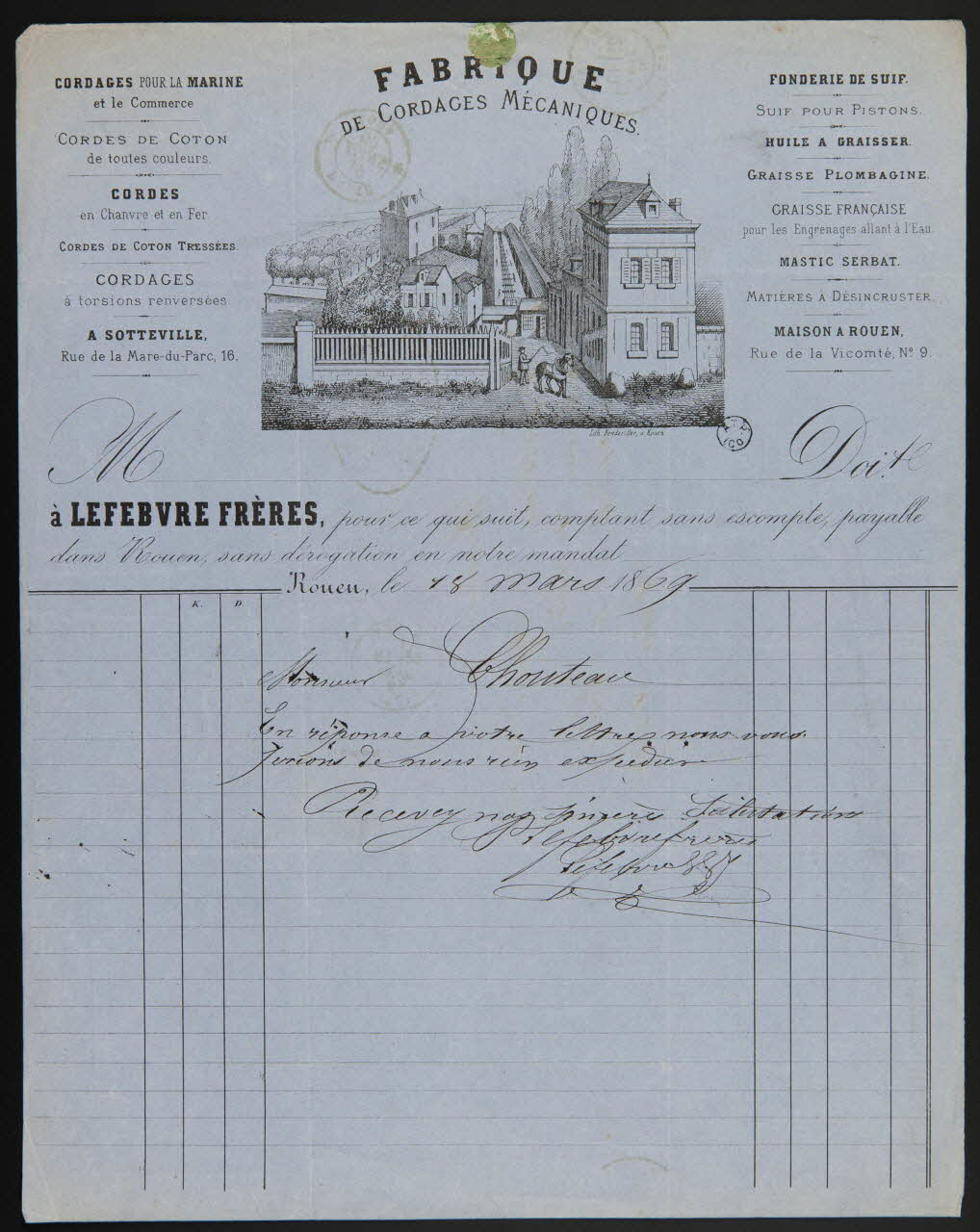 estampe FABRIQUE  DE CORDAGES MECANIQUES 1964.122.14 Photo