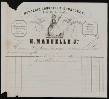 estampe MERCERIE, BONNETERIE, DOUBLURES. 1964.122.19 Photo